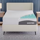 GhostBed 3 Inch Cooling Gel Memory Foam Mattress Topper - Waterproof Cover, Protector, Made in USA - Memory Foam Mattress Cover Queen