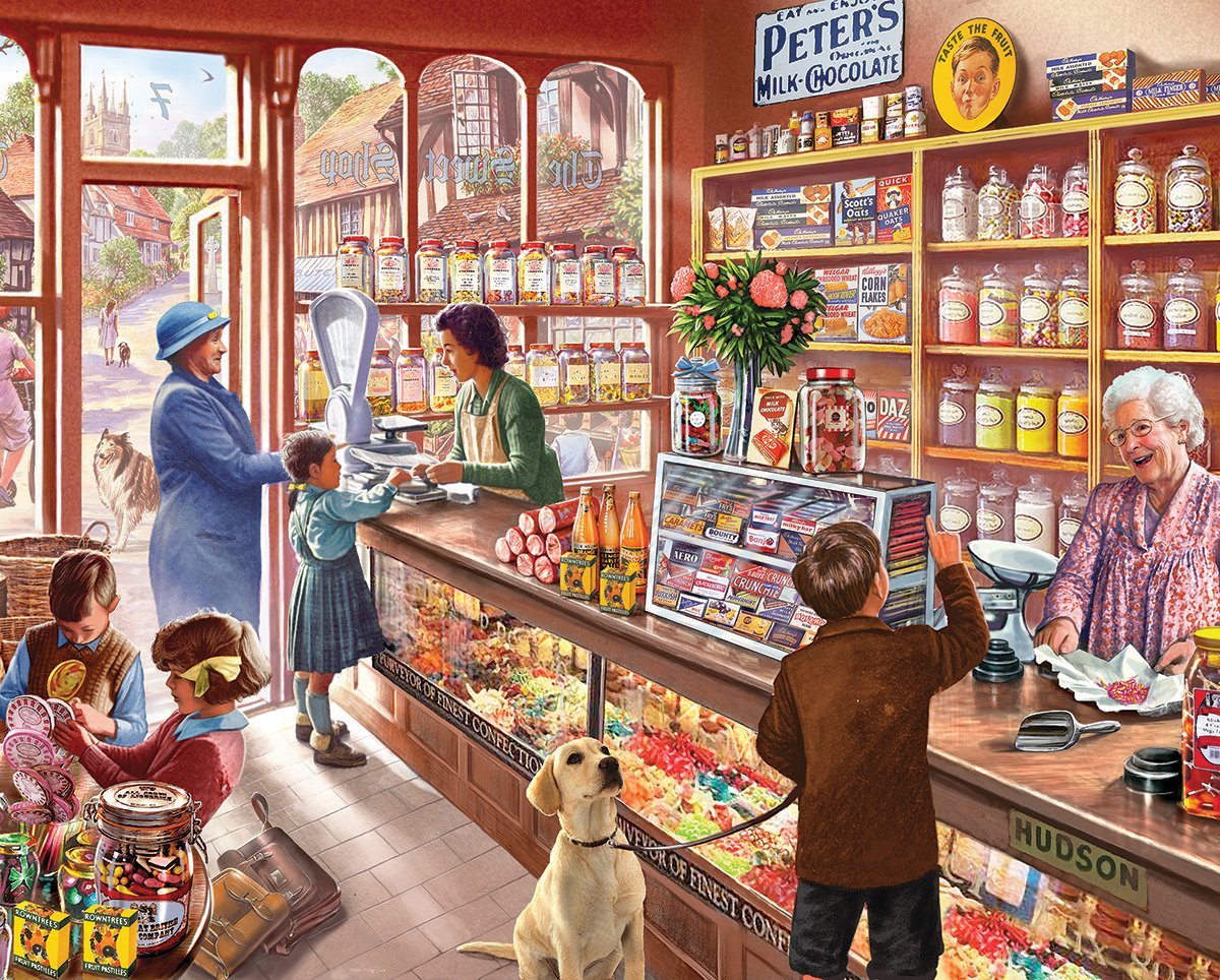 White Mountain Puzzles Old Candy Shop - 1000 Piece