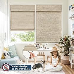 Pasoun Cordless Roman Shades for