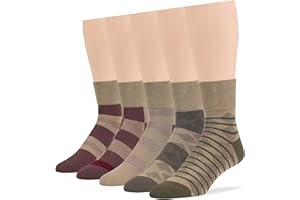 7BIGSTARS KINGDOM Men Diabetic Non-Binding Fashion Cotton Socks-5 Pack Large/XL