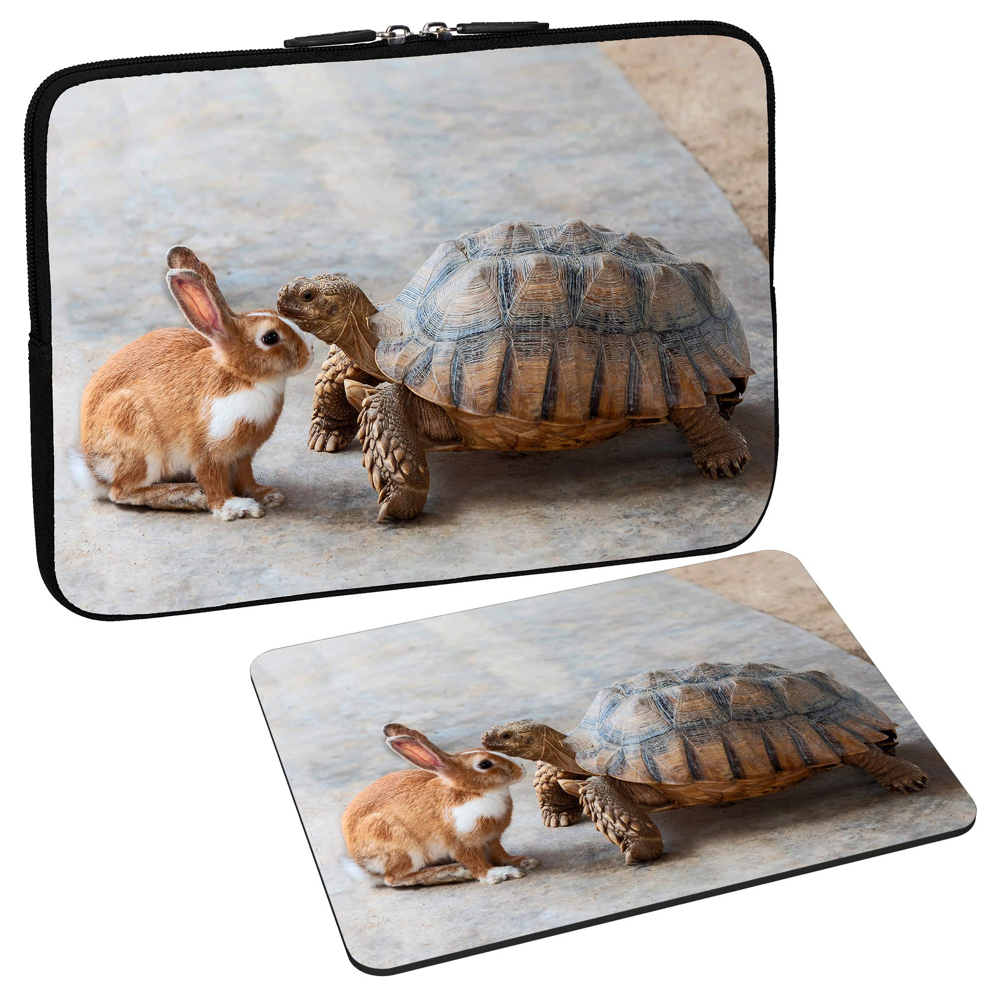 PEDEA Design Protective Laptop Case up to 15.6 Inches Rabbit and Turtle