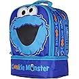 INTIMO Sesame Street Cookie Monster Dual-Compartment Insulated Lunch Box Bag Tote