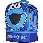 INTIMO Sesame Street Cookie Monster Dual-Compartment Insulated Lunch Box Bag Tote 10"