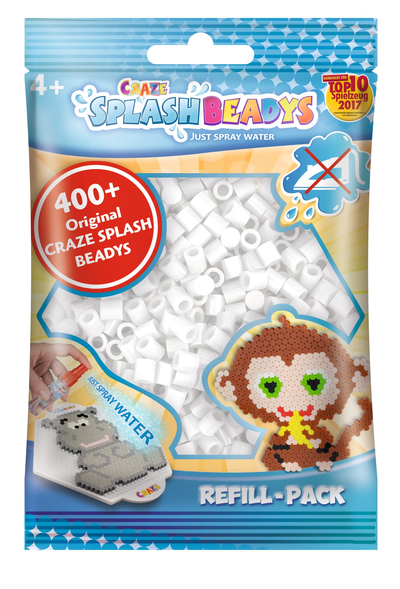 CRAZE Splash Beadys Refill-Pack Water Craft Beads Set Pearl White 11423