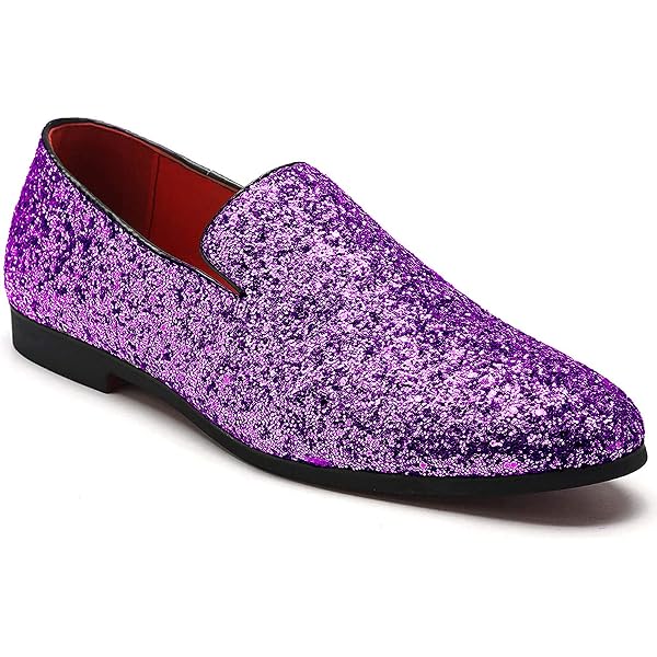 Haza Pairs Mens Smoking Glitter Slipper, Luxury Penny Slip-On Amazon.com | Mens Smoking Glitter Slipper, Luxury Penny Slip  main image 3