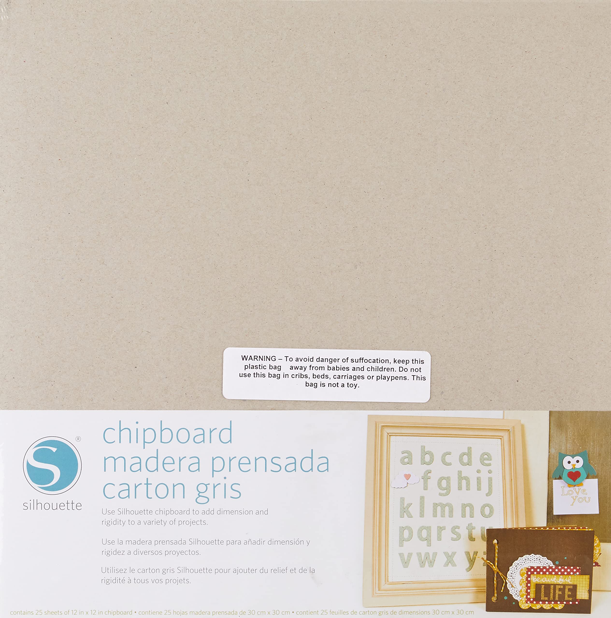 Silhouette Chipboard, Brown, 12 x 12 Inch