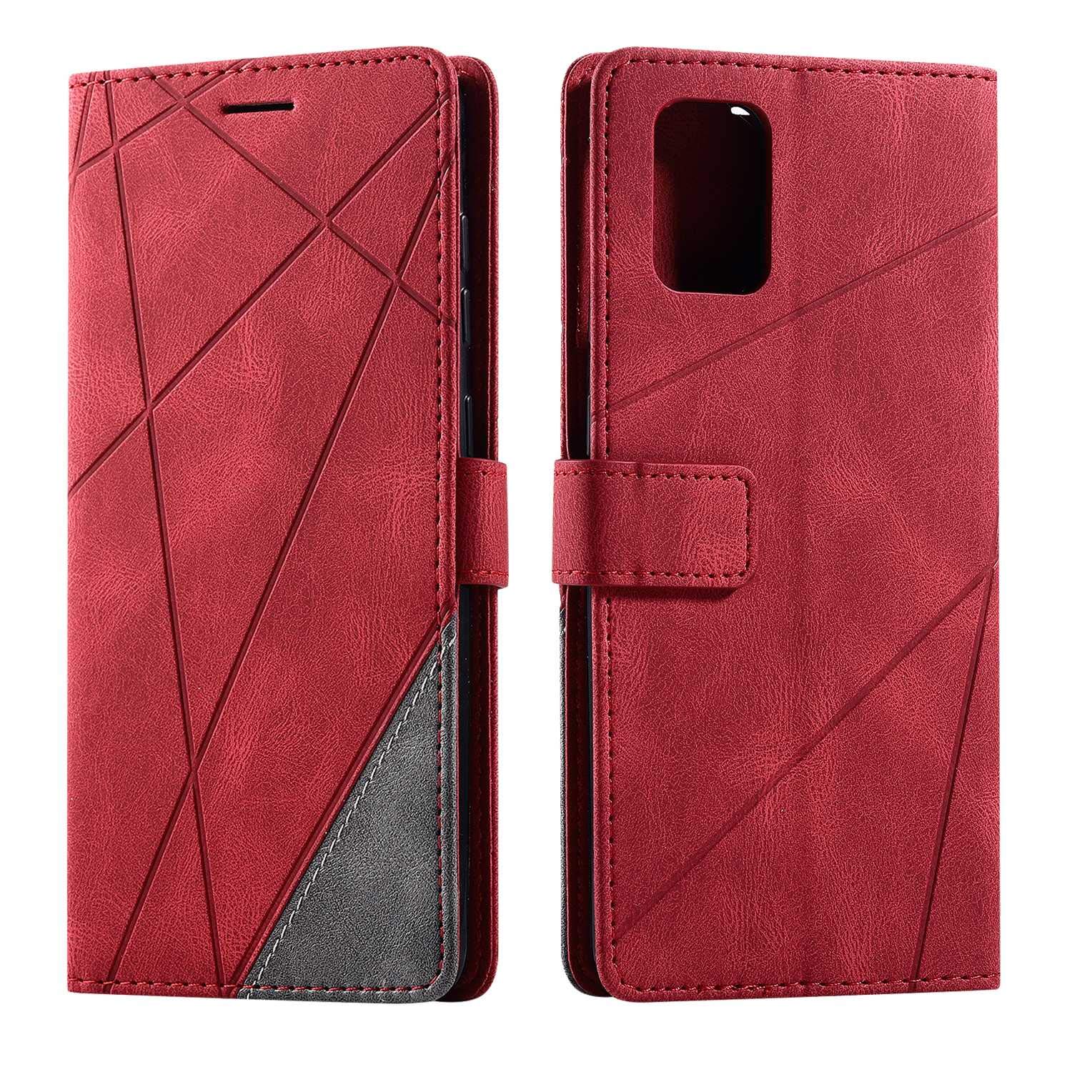 SONWO Case for Galaxy A71 5G Case, Premium Leather Flip Wallet Case Magnetic Closure Card Slots Kickstand Phone Case for Samsung Galaxy A71 5G, Red