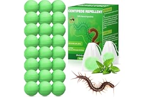 TRIHOOD Centipede Away Repellent Balls - 24 Pack House Centipede Repellent Balls for House Garage Outdoor Indoor, Deterrent for Yard Lawn Garden Camping Fishing, Natural Plant Formula Pest Insect Control