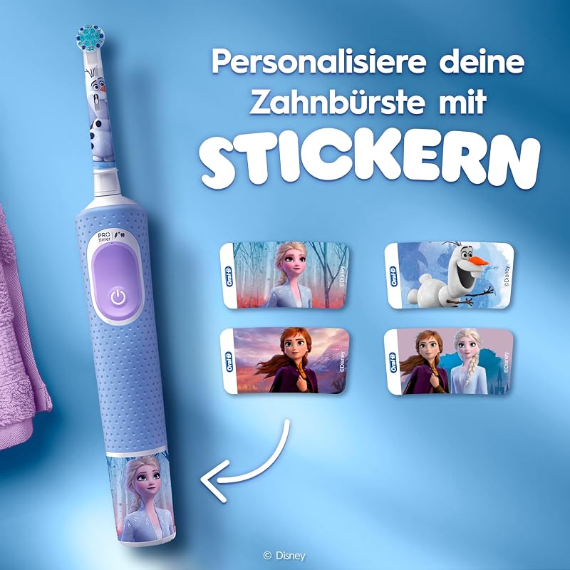 Pro Kids 3+ Frozen Elektrische Zahnbürste Kinder, Blau/Lila