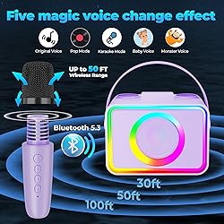 Karaoke Machine,Portable Bluetooth Speaker with 2