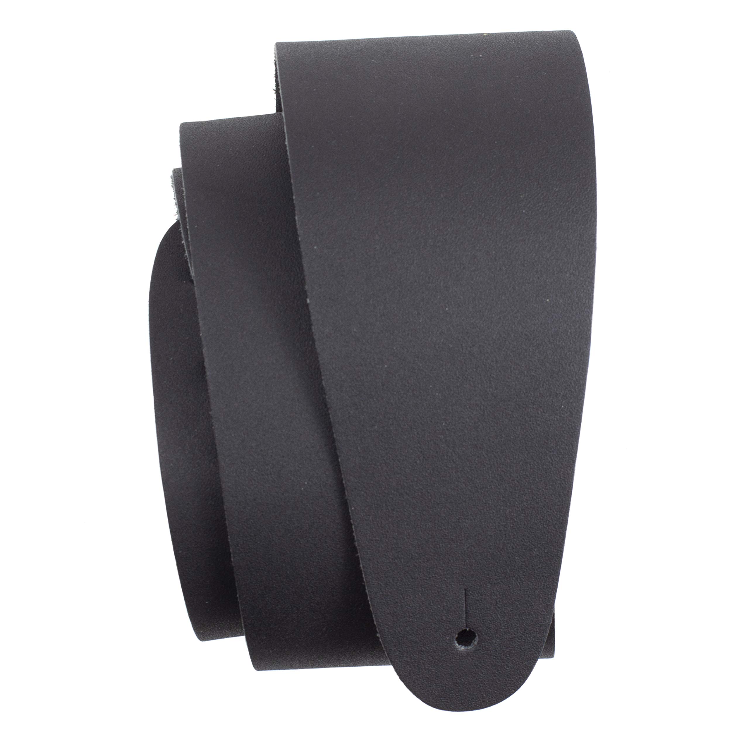 Perri’s Leathers Ltd. - Guitar Strap - Basic Leather - Black - Adjustable - For Acoustic/Bass/Electric Guitars - Made in Canada (B35-178)