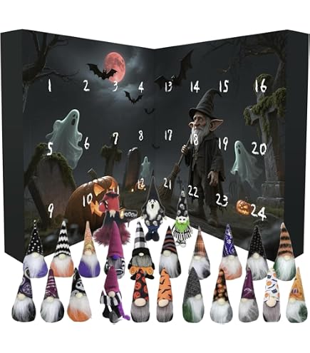 Gnome Advent Calendar 24 Days 2025 Halloween Gnome Countdown Calendar ...