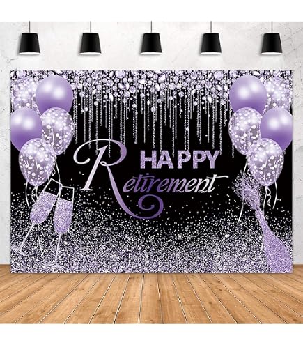 CHNYWORK 7.2x7.2ft Happy Retirement Round Backdrop Cover Women Lady Pink Starry Glitter Circle Background Teacher Doctor Nurse Retirement Party Decorations Photo Booth Props