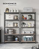 SONGMICS 5-Tier Steel Shelving Unit 875 kg Load 40 x 90 x 180 cm Grey GLR040G01 view 2