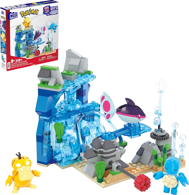 Mega Bloks MEGA Pokémon Aquatic Adventure 319 Pieces 2 Poseable Figures HXF79