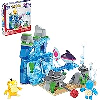 MEGA ʴǰéDz Building Toys Set Aquatic Adventure with 319 Pieces, 2 Poseable Characters, for Kids