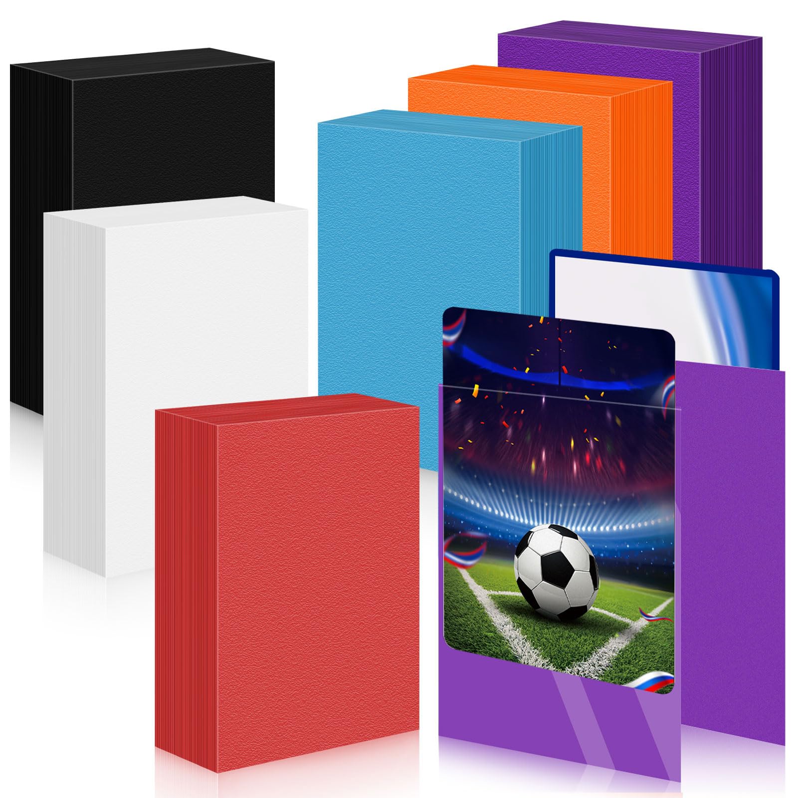 Sinmaklin Trading Card Sleeves,Soft Card Sleeves,High Clarity Perfect Fit,66 x 91 mm Standard Size,for Game Cards,Sports Cards,Trading Cards,Photo Cards (600 Sheets)