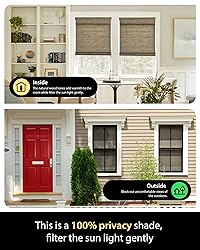 UNISHADES Cordless Bamboo Roman Shades for