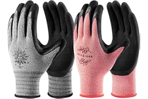 Nimalpal 6 Pairs Gardening Gloves for Women Men Breathable Work Gloves Garden Gloves with Super Grip, Multi-purposes Gloves