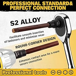 ELEAD 20-Piece 3/8 Inch Drive Extra-Long Allen Hex