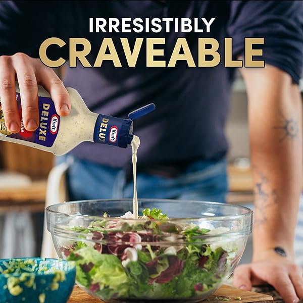 KRAFT DELUXE ROBUST GARLIC AND PARMESAN SALAD DRESSING (16 OZ BOTTLE)