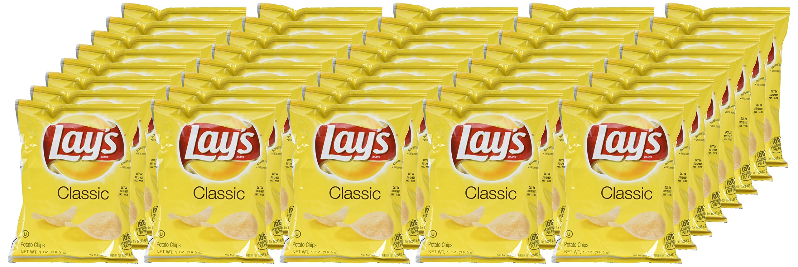 Lay's Classic Potato Chips, 1 Ounce (Pack of 40) | BEST BY 12-3-2019