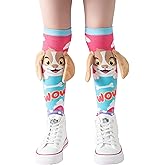 Crazy Socks for Kids Silly Sharks Knee High Novelty Fun Wacky Crew Toddlers Stretchy Mid-Calf to Over-Knee (Funny & Playful)