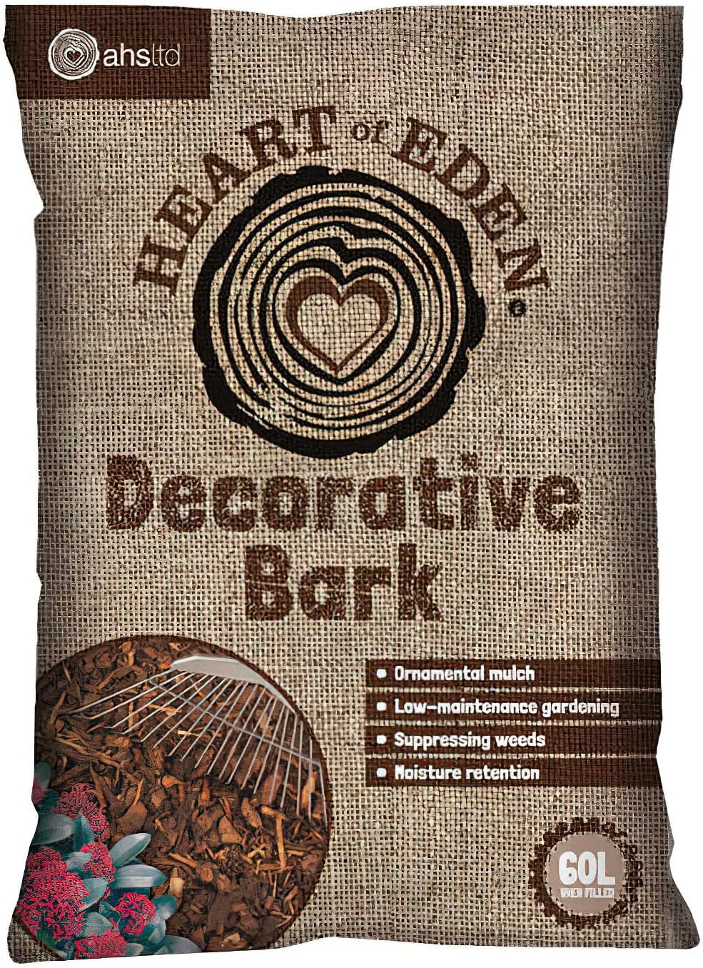 Heart of Eden Decorative Bark 60L Ground Cover Mulch