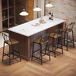 YATINEY Set of 2 Bar Stools, 24.2 Inch Barstools