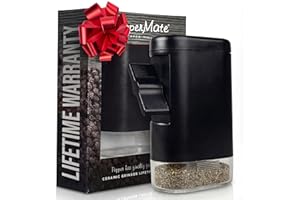 PepperMate Traditional Black Pepper Grinder Mill - Manual, High-Efficiency Salt and Pepper Grinder - Durable, Adjustable Coarseness Pepper Mill Grinder - Easy to Use