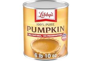 LIBBY'S PUMPKIN Libby's 100% Pure Pumpkin, Thanksgiving and Holiday Desserts, Pumpkin Pie Filling, Bulk, 6 lb 10 oz Can