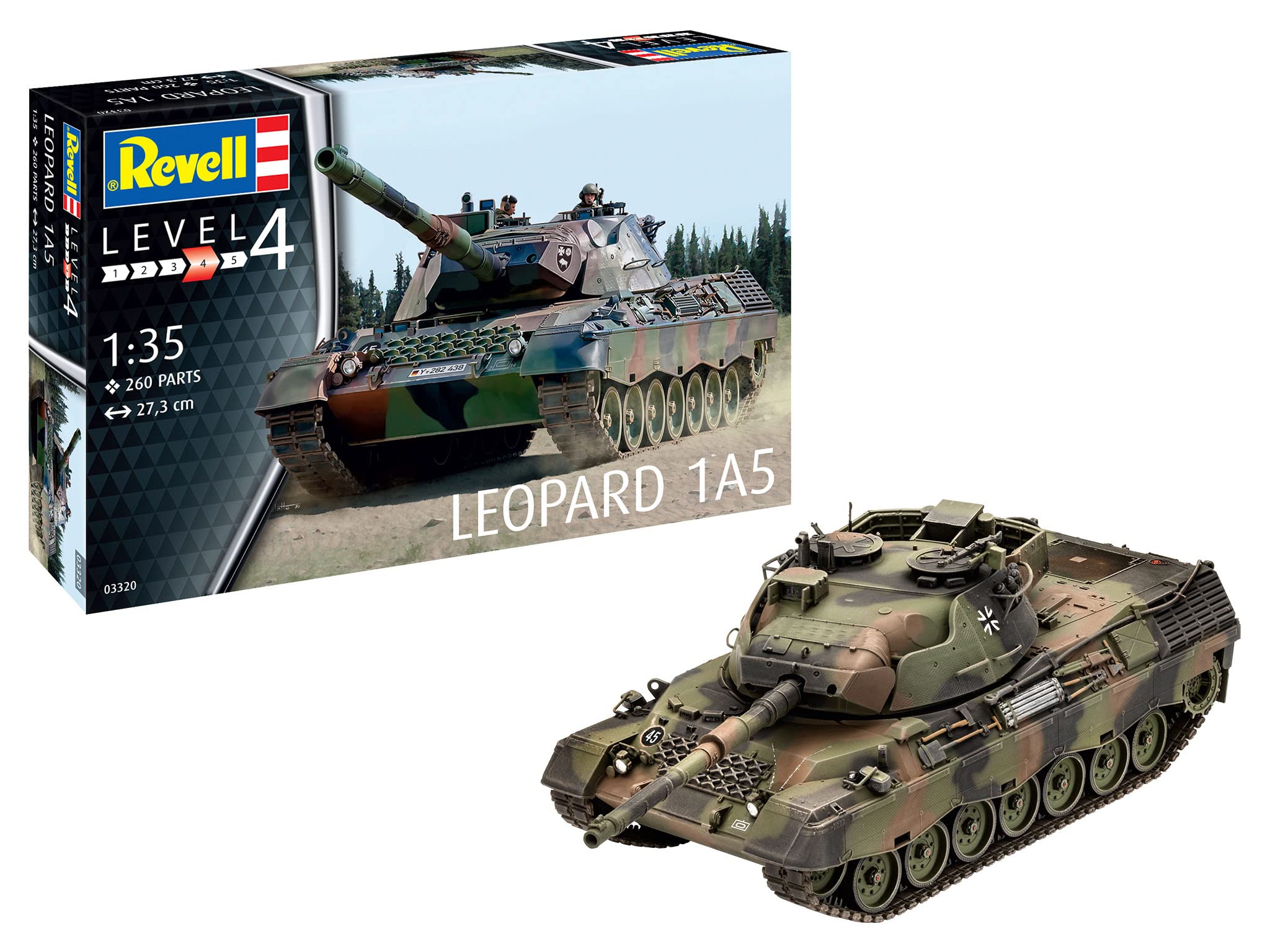 Revell 03320 Leopard 1A5 1:35 Scale Unbuilt/Unpainted Plastic Model Kit