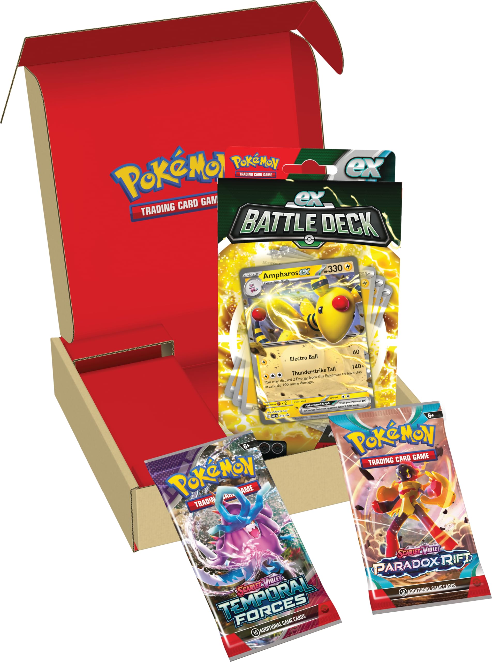 Pokémon TCG: Ampharos ex Battle Deck & 2 Booster Bundle (Ready-to-Play 60-Card Deck)
