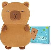 Capybara Microwavable Heating Pad for Kids Women,Cute Animal Microwave Heating Pad for Cramps & Period Pain Relief with Lavender Scented,Heated Pad for Neck Knee,Plush Toy Warmer Pad for Valentines