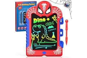 Spider Drawing Tablet 10 inch,Colorful Doodle Board with Lanyard LCD Writing Tablet for Kids Educational Travel Toys for 3 4 