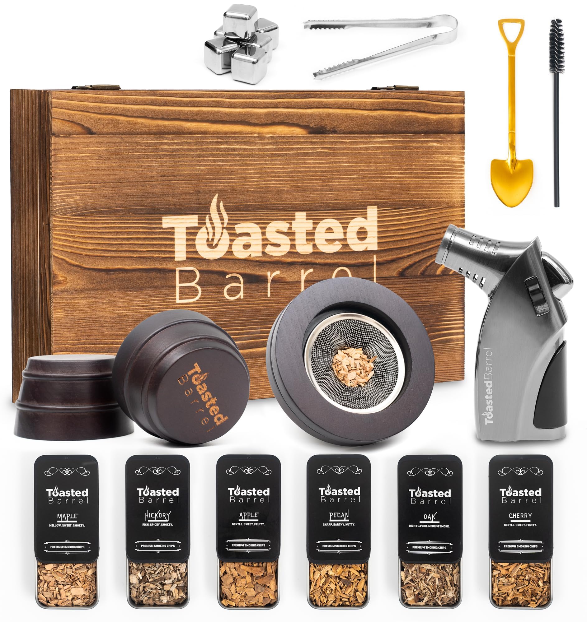 Toasted Barrel Premium Cocktail Smoker Kit with Torch,6 Wood Chip ...