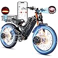 eAhora 2025 Romeo Pro 3/ Pro 2 5000W/ 4000W 46-50MPH Dual Motor Electric Bike for Adults, 80/70Ah/200+ Miles Long Range Electric Bike, 26'' Puncture-Proof Tire, 7-Speed Pedal Assist UL Certificate