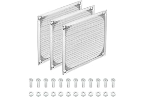 PATIKIL 120mm Computer Fan Filter Grill with Screws, 3 Pack Aluminum Frame with Stainless Steel Mesh Dustproof Case Cover for