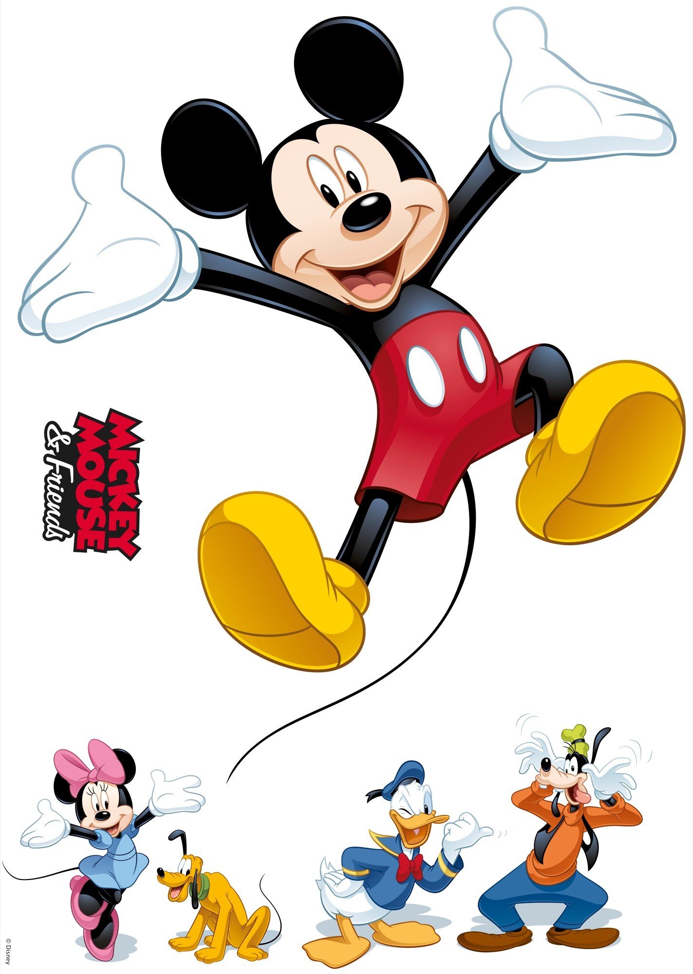 Komar 14017h Disney Mickey and Friends Freestyle Deco Sticker - Multi-Colour (6-Piece)