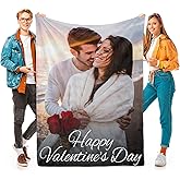 Printwoo Custom Blankets with Photo, Personalized Photo Blanket, Customized Blankets with Picture, Personalized Gifts for Women Men, Mom Gift for Mothers Day