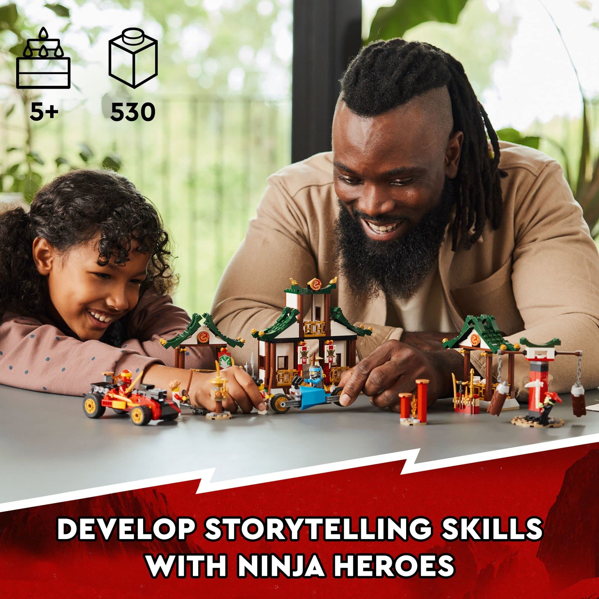 Lego NINJAGO Creative Ninja Brick Box 71787, Toy Storage, Bricks to Build Dojo, Ninja Car, Motorbike, 6 Minifigures & More, Toys for Kids 5 Plus