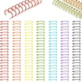 Chengu 24 Pcs Binding Coils Binding Wires, 9/16 Inch, Multi Colors | Twin Loop Double Ring Coils for Document Notebook File A5 Binder, Wire Spines for Office School Supplies Make Book, Calendar