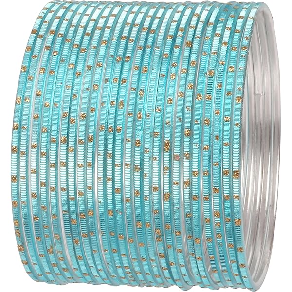 Touchstone Set Di 24 Bracciali Indiani Oro Rosa, Large 7 Cm, Gioielli Etnici Per Matrimonio - 3