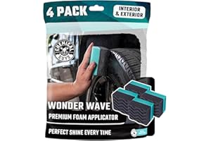 Chemical Guys Wonder Wave Durafoam Contoured Large Tire Shine & Dressing Applicator, 4 Pack