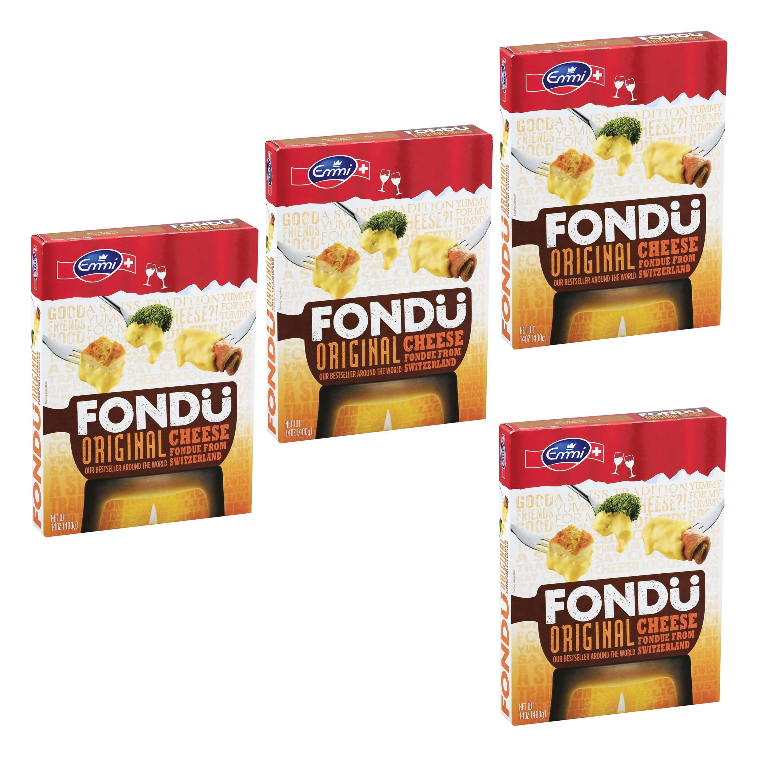 Emmi Fondue Cheese - Fondue Suisse Original (Pack of 4)