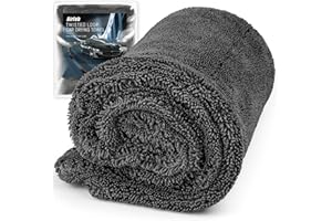 Airlab Cleaning Cloths Car Drying Towel Detailing Wash Cloth 1200 GSM, Ultra Absorbent, Streaks Free, Lint Free for Cars, Tru