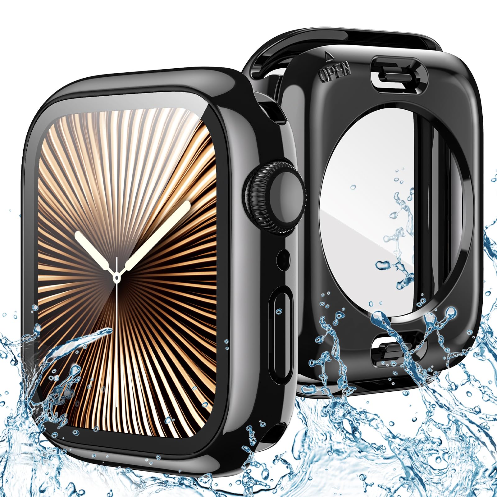 Photo 1 of Goton 2 in 1 Waterproof Case Compatible for Apple Watch Series 11/10 Screen Protector 42mm, 360 Protective Glass Face Cover Hard PC Bumper + Back Frame for iWatch Accessories 42 mm