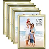 Langdon House 8x10 Picture Frames Set (Gold, 6 Pack) Distinguished Edging for Classic Style, Richland Collection