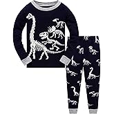 Popshion Boys Pajamas 100% Cotton Planet Pjs Toddler 2 Piece Sleepwear Kids Clothes Set Size 3t -10t