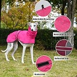 Geyecete Dog Raincoat Pink S Adjustable Reflective Straps Harness Hole view 2